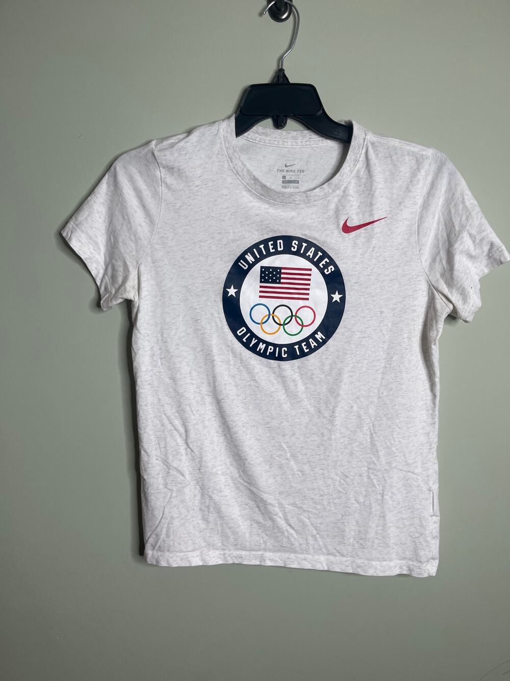 Nike Womens USA Olympics Light Gray Tshirt Large
